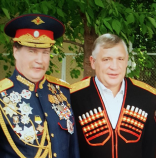 Атаман Камшилов В.В. поздравляет своего друга казачьего генерала Аверина Виктора Сергеевича с днём рождения