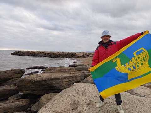 Флаг Касимова при непосредственной поддержке Верховного атамана СКВРиЗ Камшилова Валерия Васильевича в южной точке России!