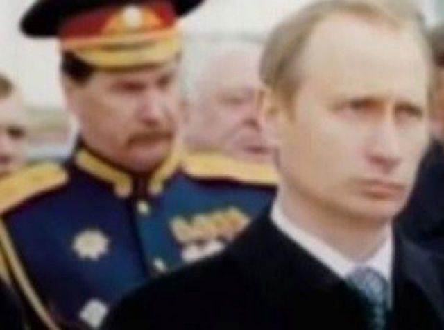 Президент России Владимир Путин и Верховный атаман СКВиЗ Валерий Камшилов 