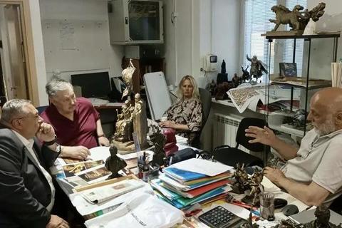 Рабочая встреча Верховного атамана СКВРиЗ В. В. Камшилова по вопрсу установки памятника двум царям в Касимове